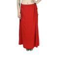 thumbnail image 2 of Sari Petticoat Stitched Indian Saree Petticoat Adjustable Waist Sari Skirt (Red), 2 of 7