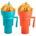 thumbnail image 4 of Ludlz Popcorn Drink Cup Stadium Tumbler with Snack Bowl with Straw Leakproof Snack Cup Reusable Cinema Beverage Popcorn Cup, 4 of 8