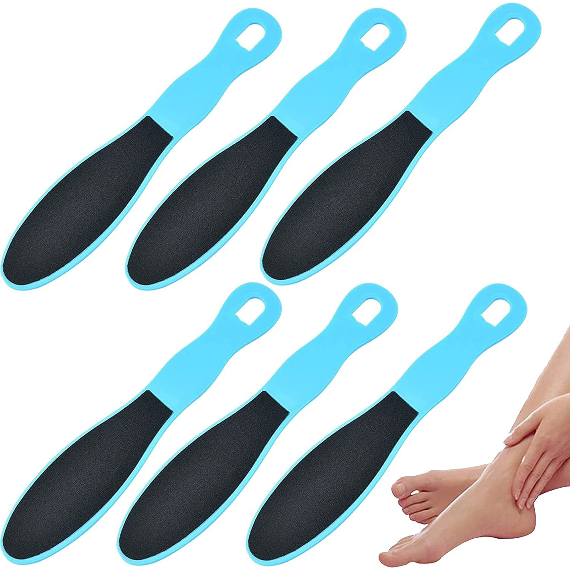 Double Sided Foot Files for Hard Skin Callus Remover Foot Scrubber Foot Scraper Pedicure Foot File for Wet and Dry Cracked Feet blue 6pcs