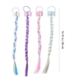 thumbnail image 3 of 6pcs Bow Hair Extensions Braid Wigs Braided Hair Extensions for Children, 3 of 8