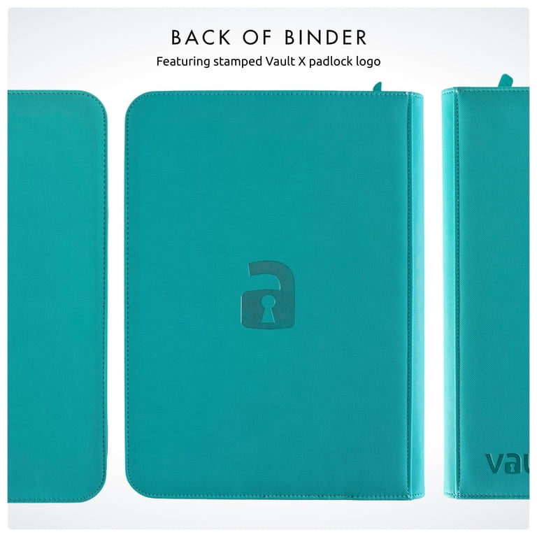 Vault X 4 Pocket Trading Card Zip Binder, 160 cards, Premium Exo-Tec Album Material, 20 Side-Loading Pages, Folder for Collectible Card Games, Sports, TCG (Teal) - Walmart.com Vault X 4 Pocket Trading Card Zip Binder, 160 cards, Premium Exo-Tec Album Material, 20 Side-Loading Pages, Folder for Collectible Card Games, Sports, TCG (Teal) - Walmart.com