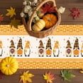 thumbnail image 3 of Fall Table Runner Thanksgiving Pumpkin Turkey Gnomes Table Runners Orange Sunflower Autumn Maple Leaves Cotton Linen Dresser Scarf Kitchen Dining Table Decor for Fall Holiday Party Decor 13x90 Inch, 3 of 9