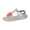 White, variant on Ruyang Jelly Sandals for Girls Cute Open Toe Flat Fisherman Sandals Adjustable Straps Water-Resistant Beach Shoes