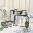 thumbnail image 2 of 9 Pack Toiletry Storage Bags, PVC Plastic Zipper Pouches with Handle, Waterproof Transparent Makeup Organizer Bag Board Game Puzzle Book Building Blocks, 2 of 6