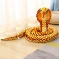 thumbnail image 1 of Simulation 3d Cobra Serpent Reptile Cobra Python Peluche Animal Crossing Peluche Décoration Cadeau Enfant Réconfortant Dol Q0727, 1 of 7