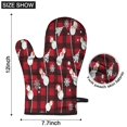 thumbnail image 6 of Cute Oven Mitts,Red Christmas Snowman Pattern Oven Mitt 2-Pack Set,Kitchen Gloves for Oven,Heat Resistant Oven Mitts 7.7"x12", 6 of 7