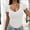 White, variant on QUNYINEY Casual Womens Summer Shirts Short Sleeve Solid Crew Neck Tops Slim Workout Pullover Womens Tops
