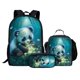 thumbnail image 3 of Lovely Sleeping Panda Moon Print School Backpack for Girl Boy Student Teenager School Bag Set Children Backpack with Pencil Case, 3 of 4