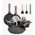 thumbnail image 1 of Bateria de Cocina Juego de Ollas y Sarten 10 Piezas Negro Modelo Negro, 1 of 4