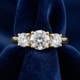 thumbnail image 4 of Pompeii 1 Ct Three Stone Lab Grown Diamond Engagement Ring 14k Yellow Gold, 4 of 5