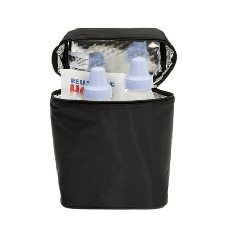 Delta Children Insulated Double Bottle Bag Keeps Baby Bottles Warm Or Cold Black