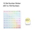 thumbnail image 2 of Uxcell Laser Number Stickers, Number 601 to 700 Round Self Adhesive Reflective Sticker for Inventory, Storage Organizing, 10 Sheets(1000Pcs), 2 of 7