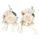 thumbnail image 1 of Conjunto de Corsage de Muñeca y Boutonnieres, Flores Artificiales para Boda, Champagne, 1 of 6