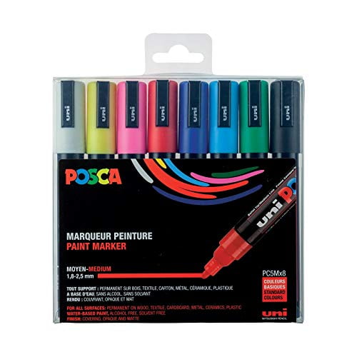 Posca PXPC5M8 Acrylic Paint Marker Set, Medium, Assorted Walmart Canada