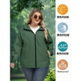 thumbnail image 5 of adviicd Plus Size Womens Rain Jacket with Hood Waterproof Raincoats Lightweight Packable Outdoor Trench Coat AG, 3XL, 5 of 6