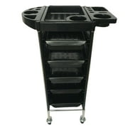 Angle View: Zimtown 5 Tiers Hairdresser Beauty Storage Trolley for Salon Equipment Black
