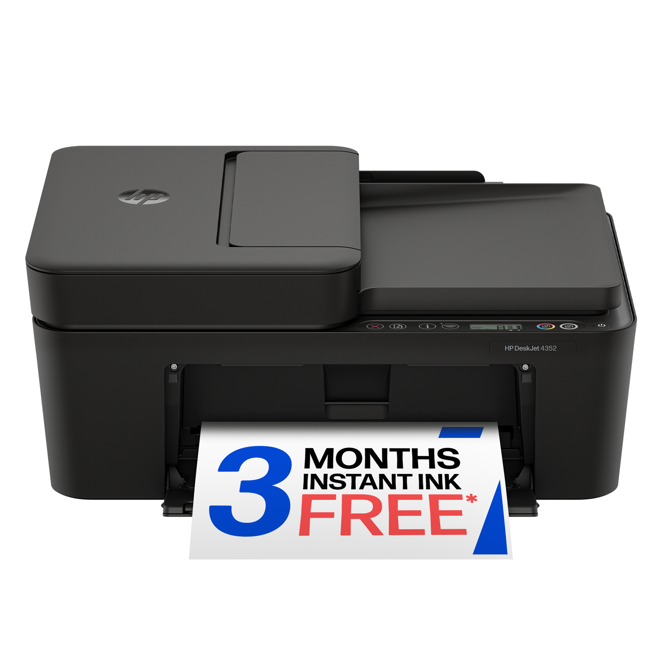 HP DeskJet 4352 Wireless All-in-One Color Inkjet Printer, Scanner, Copier, 3 months Free Instant Ink