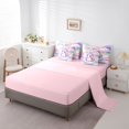 thumbnail image 3 of Manfei Lovely Rainbow 7-Piece Twin Bedding,Sweet Unicorn Bedding Comforter Set,Multicolor,Pink Reversible, 3 of 7