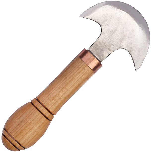 Round Leather Knife. Doubled Edged, Rounded Knife for Leather Crafts