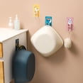thumbnail image 2 of Wall Hook Washbasin Holder Collapsible Double Layer Storage Hanger Traceless Cartoon Patterns Suction Cup Bathroom Kitchen Animal 1, 2 of 9