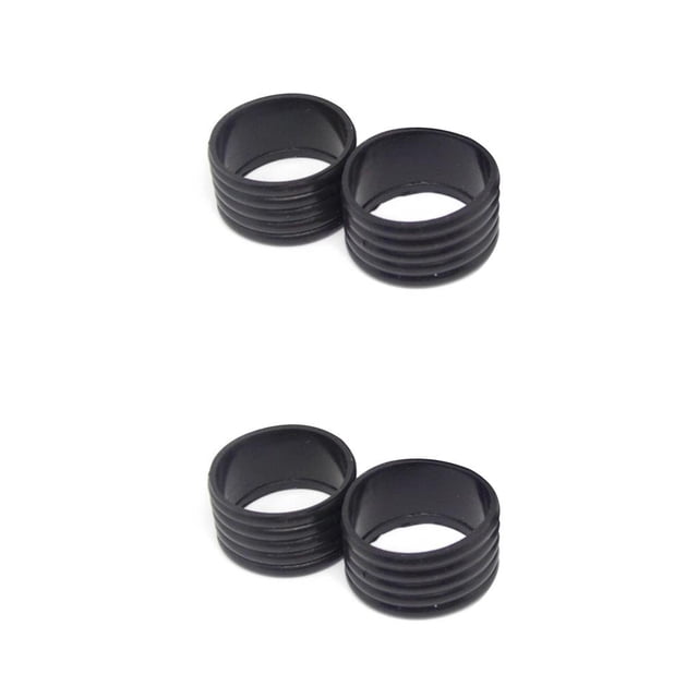Wosthever Anillo de goma para empuñadura de raqueta, 2 piezas, para bate de bádminton, soporte de fijación, suministros protectores, Negro 2piezas