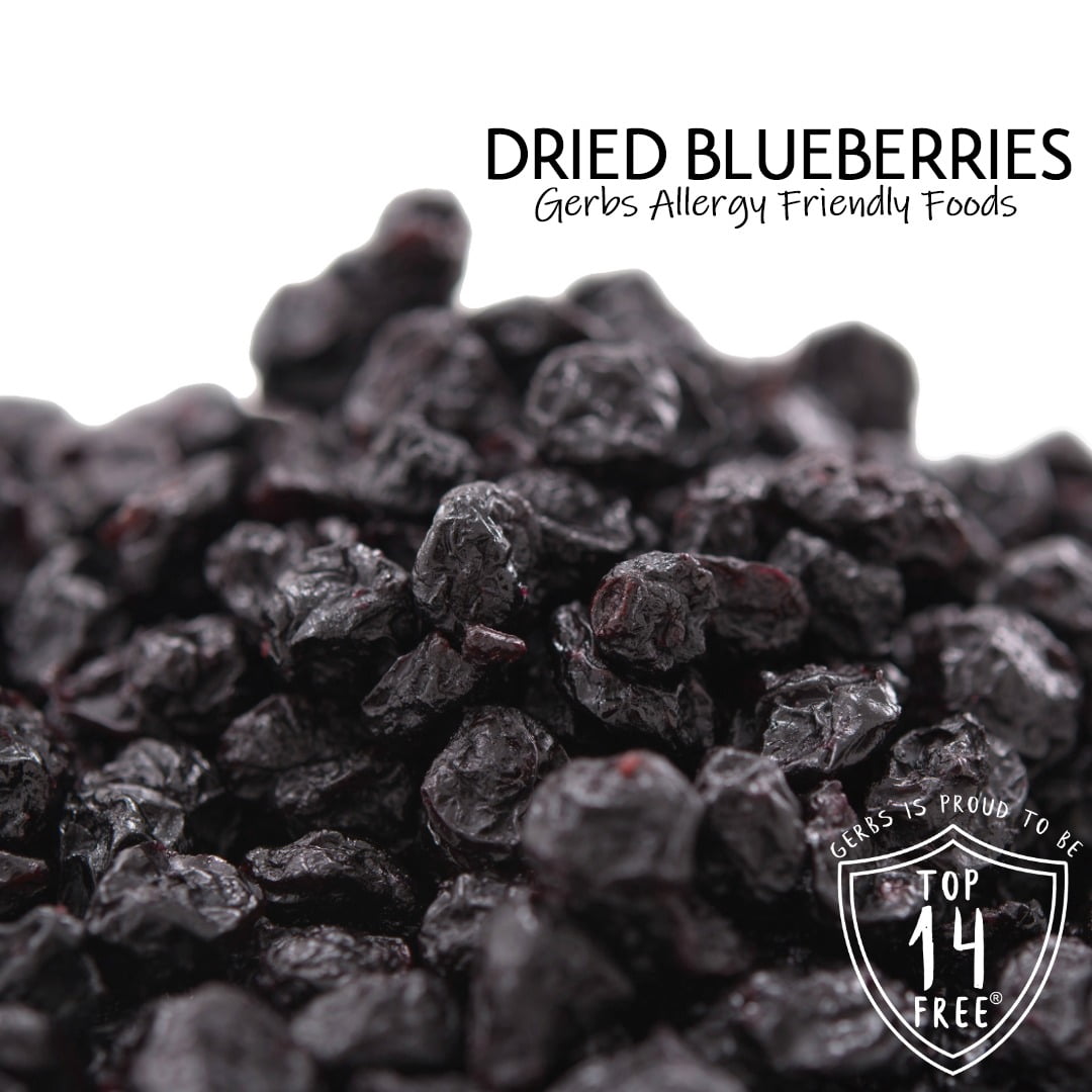 Dried Blueberries by Gerbs - 2 LBS - Sweetened - Unsulfured - Top 14 Food Allergen Free & NON GMO