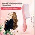 thumbnail image 6 of Linyer Comb Plastics Anti-static Professional Unisex Detangler Hair Brush Thickened Handle Styling Accessories No Knot Wide Tooth Combs Dense Tooth, 6 of 7