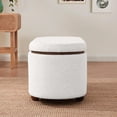 thumbnail image 6 of Ornavo Home Boucle Storage Ottoman Bench Teddy Storage Bench with Removeable Lid for Entryway Bench, Bedroom, Living Room, 6 of 7