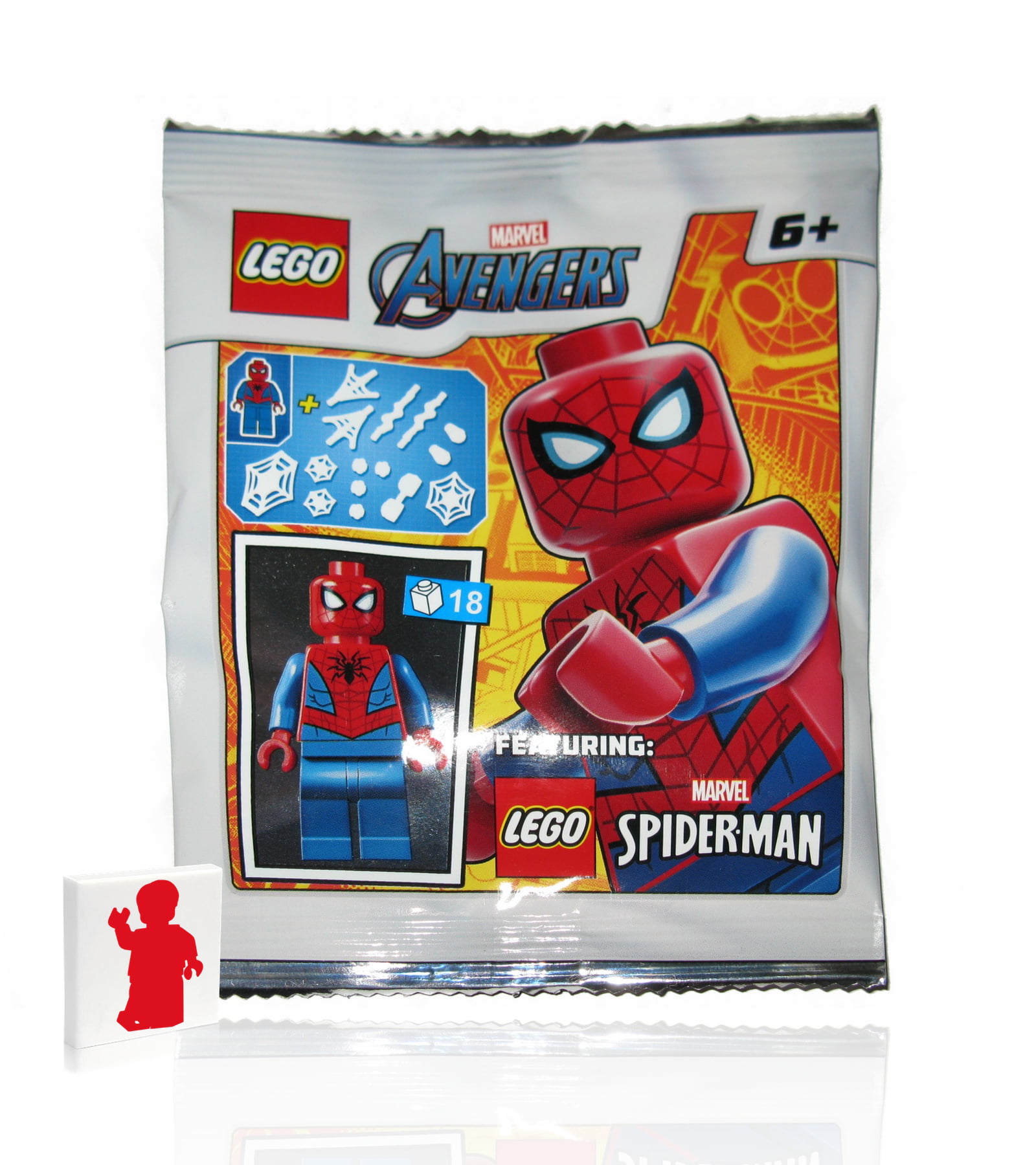 Barry leksikon forlænge LEGO Marvel Spiderman Far From Home Minifigure - Spider-Man (with Web  Accessory 🕸 ) - Walmart.com