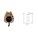 thumbnail image 1 of Reloj decorativo con forma de gato para cocina, oficina o como regalo de inauguración. Incluye una pieza de acrílico transparente. Ideal para mesa aux, 1 of 8