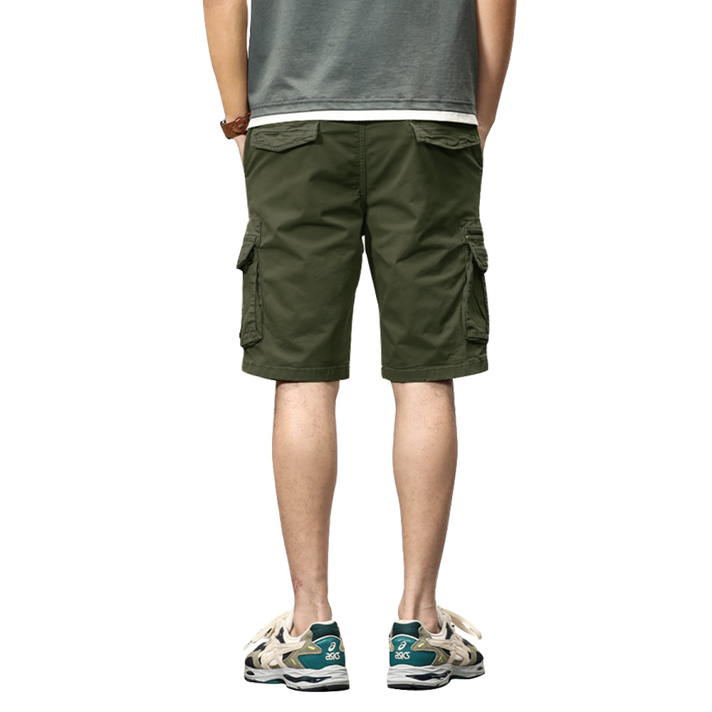 udtryk Diskriminere Opfattelse Men's Cargo Shorts Multi-Pockets Elastic Waist Work Shorts - Walmart.com