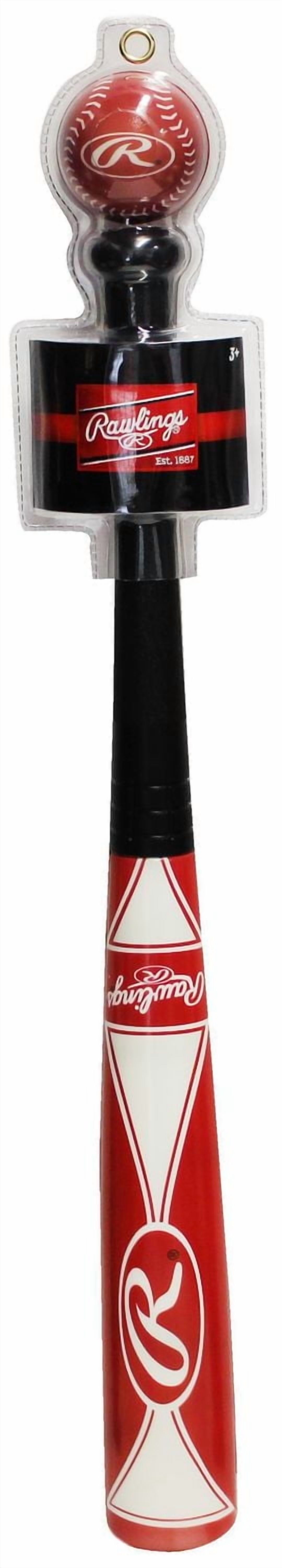 Rawlings Toy Foam Baseball Bat and Ball - Red