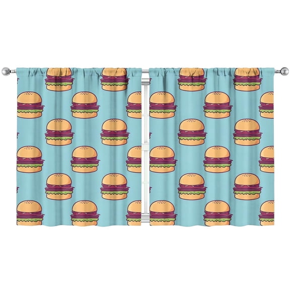 Hamburger Toast 3 (2) Curtains-blackout Curtains Bedroom Decor Living Room Darkening Grommet Window Drapes 2 Panels Set 52"x 63"