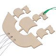 thumbnail image 3 of OULII Wood Wind Chime Making Kit Khaki Sailboat Design For Children 1Set Back to School, 3 of 6