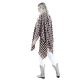 thumbnail image 2 of Chic Khaki Houndstooth Ruana Wrap | All-Season Poncho | One Size Fits All, 2 of 8