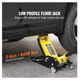 thumbnail image 2 of 2 Ton Low Profile Floor Jack - Heavy Duty Rapid Pump, Dual Piston, 3.2"-14.6" Lift Height, Vehicle Lifting for Cars, Trucks, SUVs - Auto Repair Tool, 2 of 7