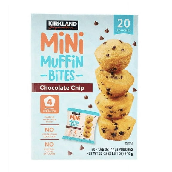 Kirkland Signature Mini Muffin Bites – Chocolate Chip (20 ct) (33 oz)