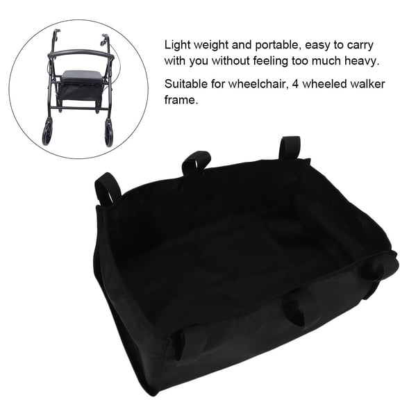 LYUMO Walker Frame Bag, Walker Storage Bag,4 Wheeled Walker Rollator Wheelchair Frame Replacement Storage Bag