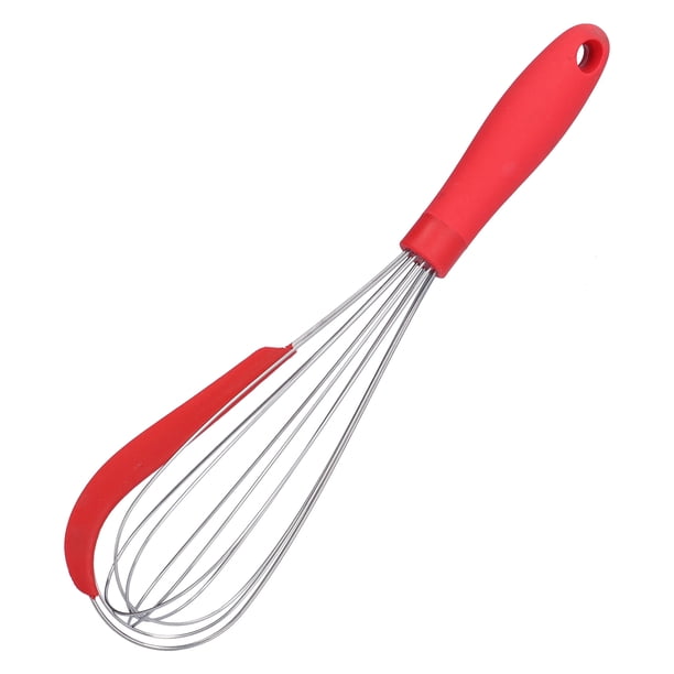 Batidor De Acero Inoxidable, Batidor Rojo De Alimentaria Fácil De Limpiar, No Se Oxida Fácilmente Para Cocinar Y Mezclar Crema