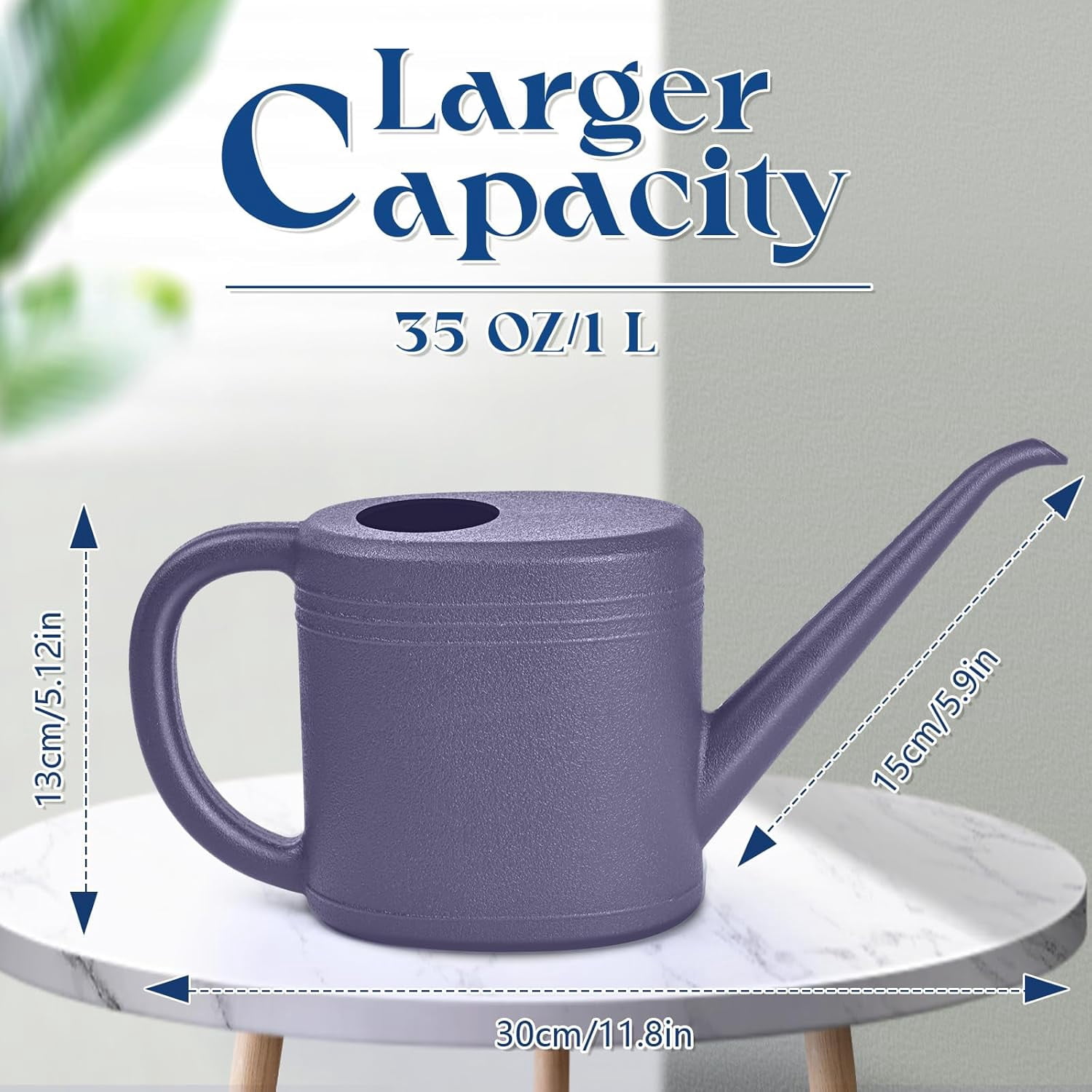 Plant Watering Can for Home Garden - with Long Spout 1/4 Gallon Purple