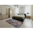 thumbnail image 4 of Ahgly Company Indoor Round Mid-Century Modern Purple Oriental Area Rugs, 4' Round, 4 of 6