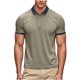 thumbnail image 4 of Negro Camisa de Manga Corta Mujeres Sólido Deportes Solapa Camisa Seca, Unisex Manga Corta Ropa de Trabajo Superior para Ocasional, 4 of 8