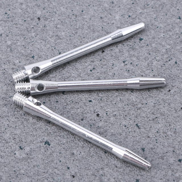 WEUVEB 3Pack Silver Metal Shafts Aluminium Alloy for Optimizing Flight Path with Darts