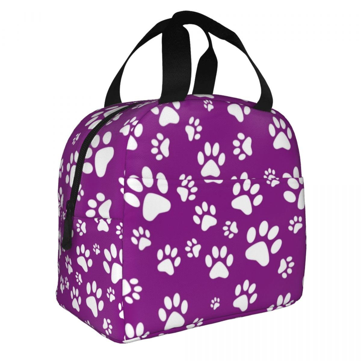 Brown Dog Paw Pattern Insulated Lunch Bag For Women Portable Animal brown-dog-paw-pattern-insulated-lunch-bag-for-women-portable-animal