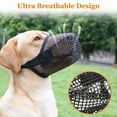 thumbnail image 2 of Dog Muzzle Adjustable Soft Mesh Dog Muzzle for Small Medium Large Dogs Prevents Biting Chewing Breathable Pet Muzzle, 2 of 7