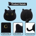 thumbnail image 2 of Juguete de peluche de gato negro, lindo gato de peluche para niños, mini gato de peluche negro suave de 3 piezas para niñas y niños, lindo muñeco de gato de peluche para cumpleaños y Navidad, 2 of 5