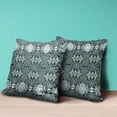 thumbnail image 4 of Carnival Geo Indoor/Outdoor Pillow with Removable Cover in Green Beige 26x26, 4 of 6