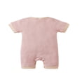 thumbnail image 2 of Baby Short Sleeve Contrast Color  Neck Single-Breasted Romper, 2 of 5
