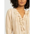 thumbnail image 3 of Jessica Simpson Women's Hilaria Cotton Ruffle Top with Long Sleeves, Sizes XS-XL, 3 of 6