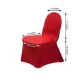 thumbnail image 3 of Efavormart Spandex Stretch Banquet Chair Cover With Metallic Glittering Back Wedding Reception Banquet Party Restaurant - Red, 3 of 11
